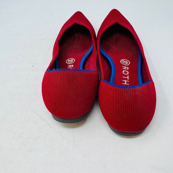 Rothy’s The Point Red Knit Flats Women’s Size 7.5 - Picture 7 of 13